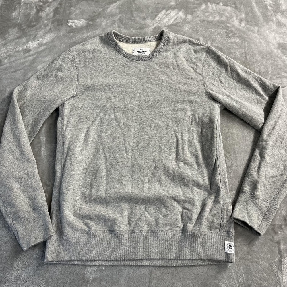 Reigning Champ Sweatshirt Mens Medium Gray Crewneck‎ 100% Cotton Made In Canada